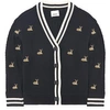 BURBERRY BLACK EMBROIDERED CARDIGAN,8027648-A1189