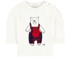 Il Gufo Bear-print Logo T-shirt In Cream