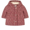 CHLOÉ CHLOÉ RED HOUNDSTOOTH MINI ME WOOL COAT,C06108-968