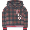 DOLCE & GABBANA DOLCE & GABBANA MULTICOLOUR TARTAN BRANDED HOODIE,L5JW2R-HS7D2-HN2IV