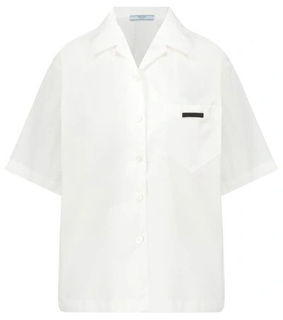 Prada Cotton-poplin Shirt In White