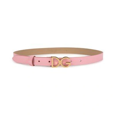 Dolce & Gabbana Kids' Pink Leather Belt