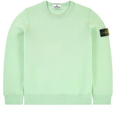 Stone Island Kids'  Plain Sweatshirt In Green