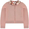 BONPOINT PINK WOOL CARDIGAN,H20BDA3060CA-124