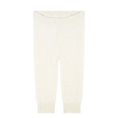 Bonpoint Kids' Beige Cashmere Leggings In Cream