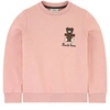 FENDI FENDI PALE PINK EMBROIDERED BEAR SWEATSHIRT,JFH105-F19J0