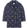 BURBERRY BURBERRY NAVY JACQUARD COAT,8031849-A1858