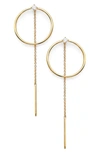 AJOA THREADER HOOP EARRINGS,UO36637GCZ