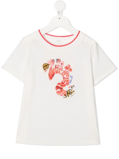 Zimmermann Kids' Poppy Logo棉质t恤 In White