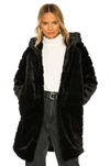 Apparis Celina Faux Fur Jacket In Noir