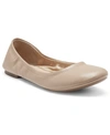 Lucky Brand Emmie Womens Leather Round-toe Ballet Flats In Pale Beige