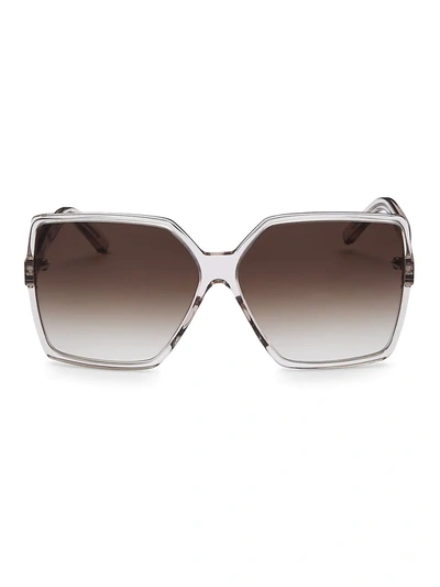 Saint Laurent Women's New Wave 232 Betty 63mm Square Acetate Sunglasses In Nude