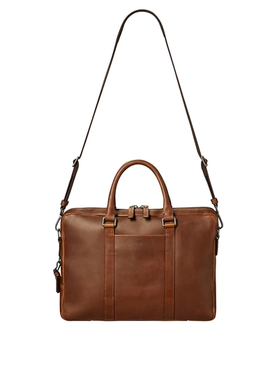 SHINOLA MEN'S LEATHER COMPUTER BRIEFCASE,400099343669