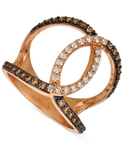 Le Vian Nude Diamond & Chocolate Diamond Ombre Ring (3/4 Ct. T.w.) In 14k Rose Gold