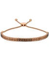 LE VIAN OMBRE CHOCOLATE DIAMOND BOLO BRACELET (3 CT. T.W.) IN 14K ROSE GOLD