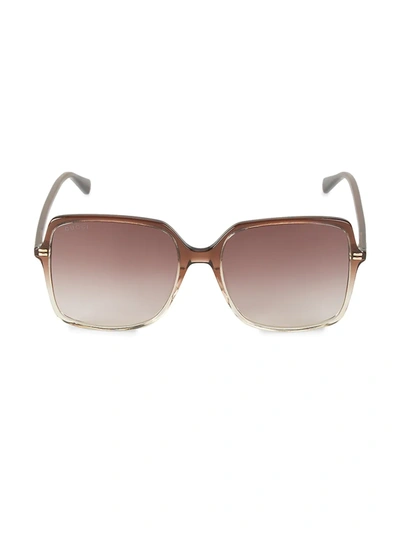 Gucci Women's Gg0544s-004 57mm Square Sunglasses In Brown