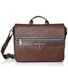 Tommy Hilfiger Men's Pebble Faux-leather Leo Messenger Bag In Brown