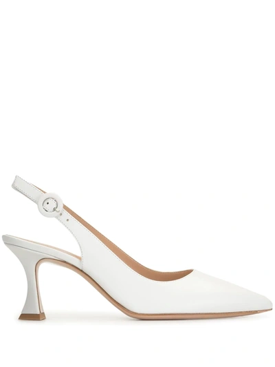 Gianvito Rossi Sling-back Pumps In White