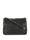 AGNÈS B. LOGO-PRINT LEATHER CROSS BODY BAG