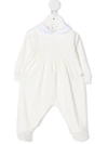 Siola Honeycomb-stitch Embellished One-piece In White