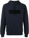 AGNÈS B. LOGO-PRINT DRAWSTRING HOODIE