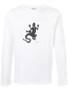 Agnès B. Coulos Lizard-print T-shirt In White