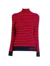 MONCLER LUPETTO STRIPED TRICOT TURTLENECK,400013386409