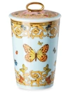 Versace Le Jardin Candlestick In Porcelain In Yellow