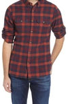 Fjall Raven Fjällräven Skog Trim Fit Plaid Cotton Flannel Button-down Shirt In Navy