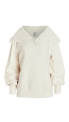 Varley Vine Ottoman Half Zip Pullover In Eggnog