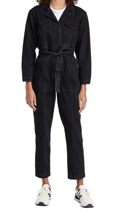 Alex Mill Expedition Denim Jumpsuit In Vintage Black Wash