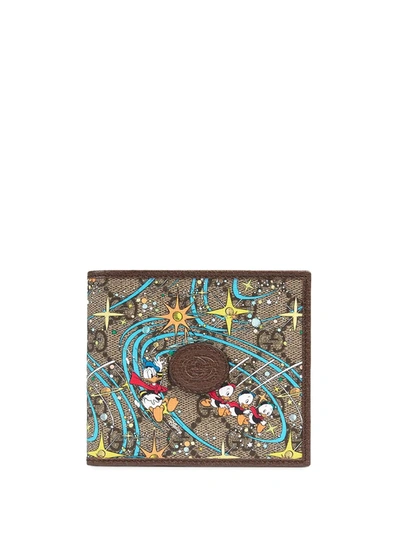 Gucci X Disney Donald Duck Coin Wallet In Brown