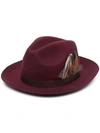 PAUL SMITH FEATHER EMBELLISHED FEDORA HAT