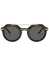 DOLCE & GABBANA SLIM ROUND FRAME SUNGLASSES