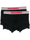 Dsquared2 2 Pieces Of Logo Boxer Underwear In Black