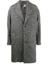 Isabel Marant Single-breasted Herringbone Coat In Grey