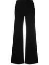 Slvrlake Hero Distressed High-rise Straight-leg Jeans In Black