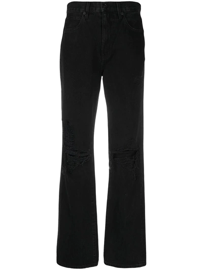 Slvrlake London Shadow Straight-leg Jeans In Shadow Ridge Destructed