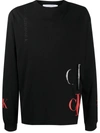 CALVIN KLEIN JEANS EST.1978 LONG-SLEEVED LOGO PRINT SWEATER