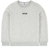 Msgm Tasselled Logo Print Sweatshirt In Grey