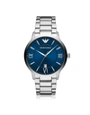 EMPORIO ARMANI GIOVANNI THREE HAND STAINLESS STEEL WATCH,11640006