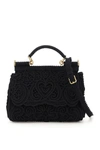 DOLCE & GABBANA SICILY MEDIUM BAG IN CORDONETTO LACE,11640283