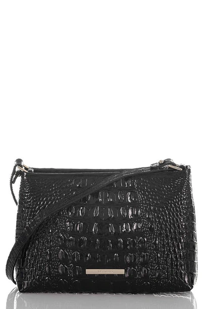 Brahmin Lorelei Melbourne Embossed Leather Shoulder In Black Melbourne,gold