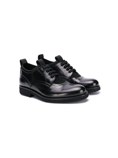 Gallucci Teen Lace-up Brogues In Black