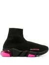 Balenciaga Speed Sock-style Sneakers In Black