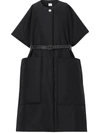 BURBERRY SHORT-SLEEVE BELTED CAPE