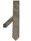 FENDI DIAGONAL-STRIPE SILK TIE