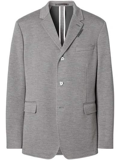 Burberry Relaxed Fit Tailored Blazer In Grey