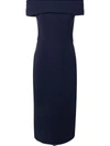 Rebecca Vallance Amore Off-shoulder Midi Dress In Blue