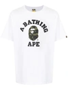 A BATHING APE 迷彩LOGO印花T恤